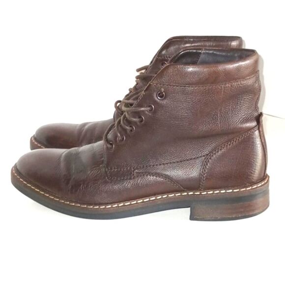 Clarks Dark Brown Leather Lace-Up Mens Ankle Boots size 8 main image 16